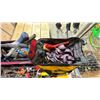 Image 2 : SHELF OF ASSORTED TOOLS INCLUDING; PLIERS, DEWALT CIRCULAR SAW BLADES, SCREWDRIVERS & MORE