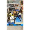 Image 1 : PALLET OF ASSORTED ITEMS INCLUDING; PIANO STAND, BREAD MAKER, HEATER & MORE