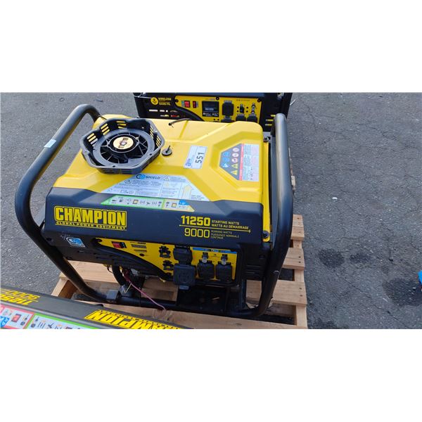 CHAMPION 11250 WATTS PORTABLE GAS GENERATOR (IN BOX, UNKNOWN WORKING CONDITION, MISSING