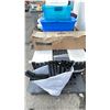 Image 2 : PALLET OF ASSORTED RESIN SHELVING UNITS, CHRISTMAS TREE & STORAGE TOTES