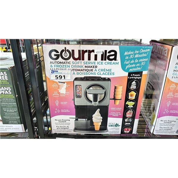 GOURMIA AUTOMATIC SOFT SERVE ICE CREAM & FROZEN DRINK MAKER