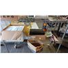 Image 1 : SHELF OF ASSORTED ITEMS INCLUDING; HD UDAL TUNER DVR, FITTERS WITH GLASS GLOBE & CAST GUARD,