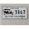 Image 1 : VINTAGE License plate British Columbia