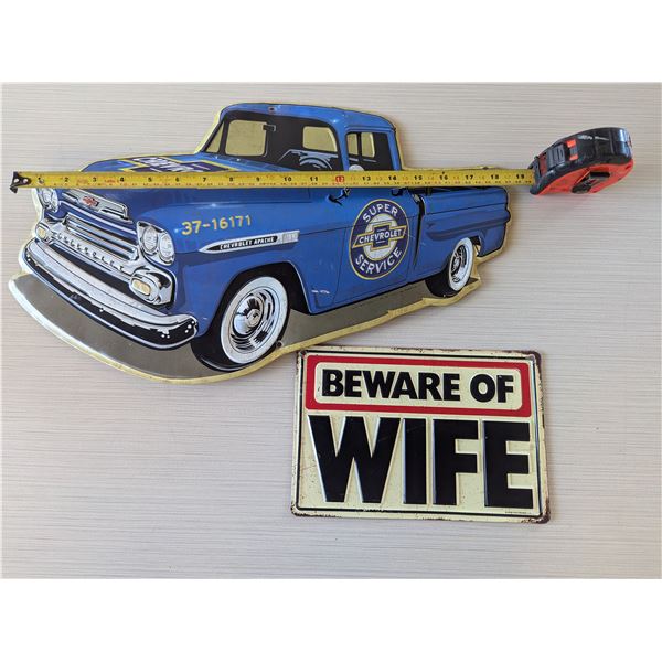 SUPER CHEVROLET Service & Beware of Wife Signs