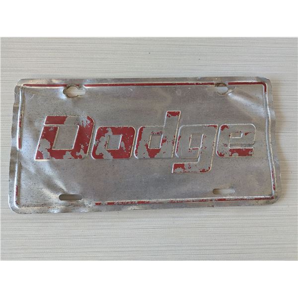 DODGE License plate