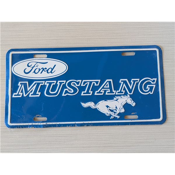 MUSTANG license plate sign