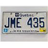 Image 1 : 1990 QUEBEC License plate