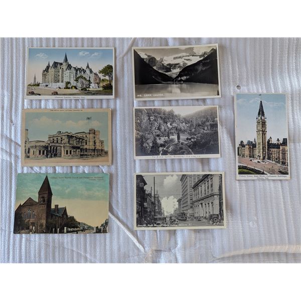 7 VINTAGE Postcards (Dominion of Canada Era)