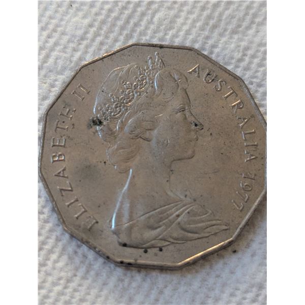 4 x 1977 AUSTRALIAN .50 Cent coin Commemorating Queen Elizabeth Silver Jubilee
