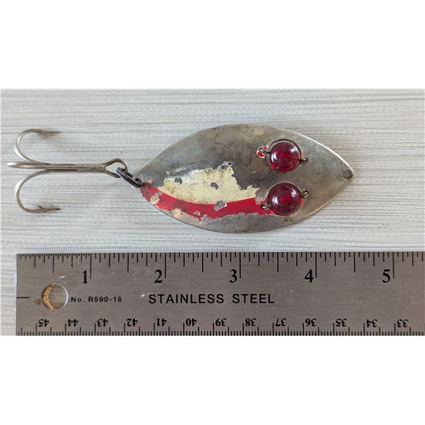 VINTAGE Hofschneider Red Eye Wiggler fishing lure, a vintage spoon lure