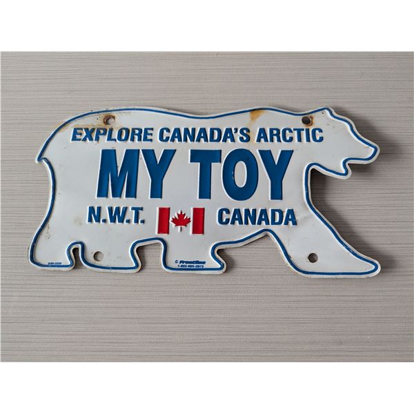 MY TOY NWT CANADA LICENCE PLATE