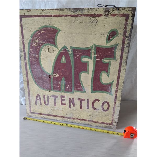 CAFE AUTHENTICO (24"X26") Sign