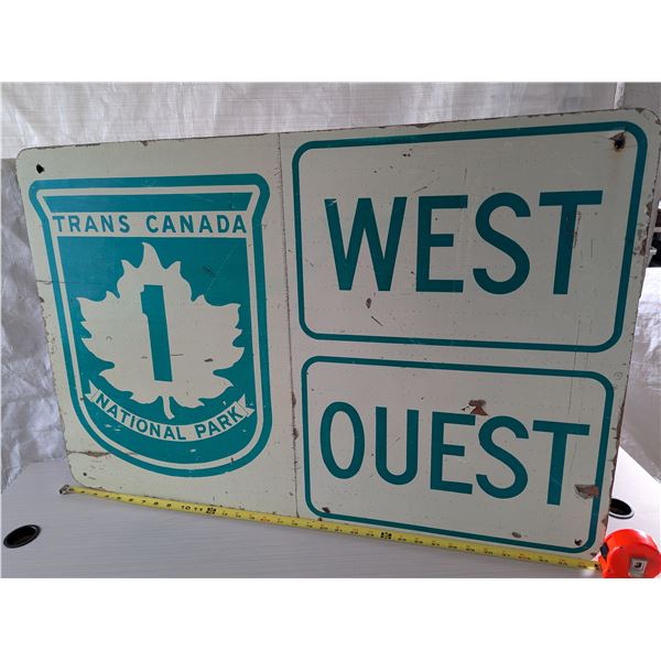 TRANS CANADA "1" NATIONAL PARK -Large sign