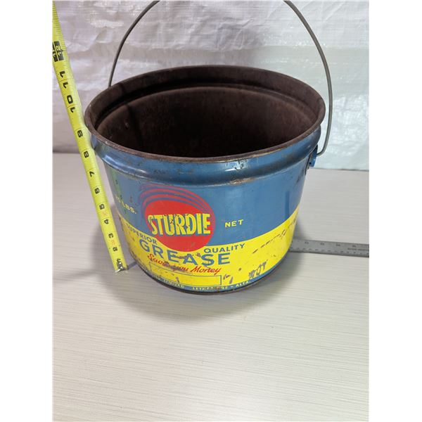 VINTAGE Grease Bucket 11"diameter x9"high