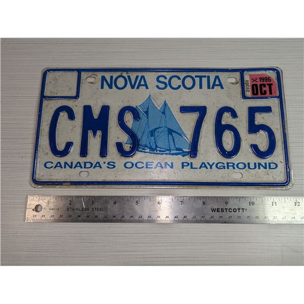 1995 NOVA SCOTIA License plate