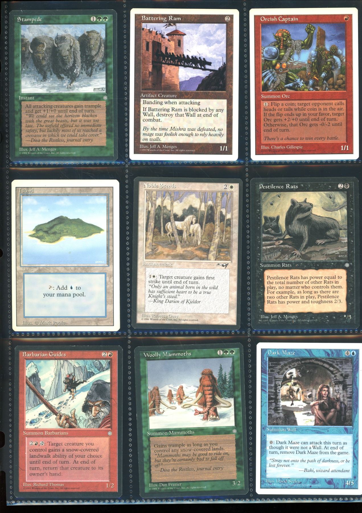 Lot Of 9 Various Magic The Gathering Cards Various Sets & Colors