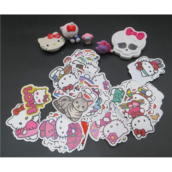 Mixed Lot Of Hello Kitty Unused Stickers and Collectibles