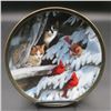 Image 1 : Bradford Exchange "Birdwatchers" Nosy Neighbor's 8" Diameter Collector Plate Cats/Birds