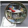 Image 1 : Bradford Exchange "Cat Nap" Nosy Neighbor's 8" Diameter Collector Plate Cats/Birds W/COA