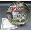 Image 1 : Bradford Exchange "Board Meeting" Nosy Neighbor's 8" Diameter Collector Plate Cats/Birds W/COA