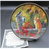 Image 1 : Bradford Exchange "Observation Deck" Nosy Neighbor's 8" Diameter Collector Plate Cats/Birds W/COA