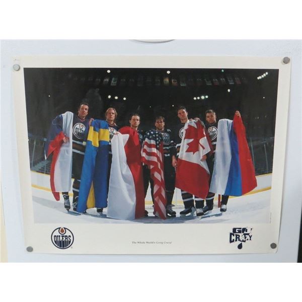 Oilers Lets Go Crazy The Whole Worlds Going Crazy Poster 18" x24"