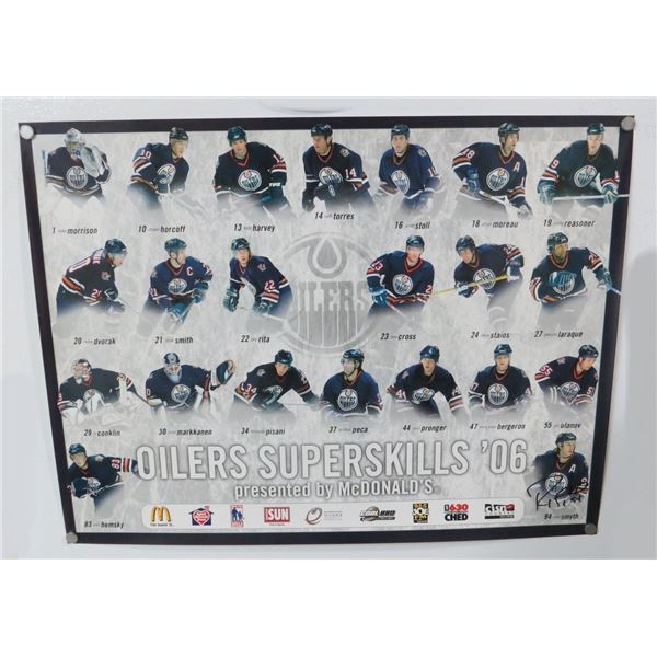 Edmonton Oilers Superskills '06 Poster Autographed By Ryan Smyth 24" x 18"