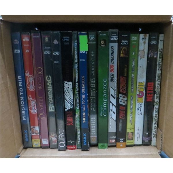 Lot of 16 DVD Movies The Fast & The Furious, The Simpsons Movie, Gone in 60 Seconds & more