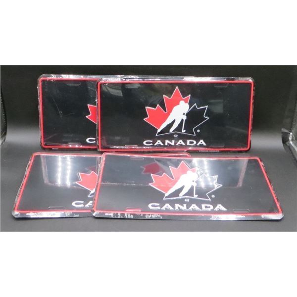 Lot Of 4 New Hockey Team Canada License Plates