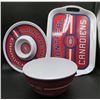 Image 1 : New Montreal Canadiens Melamine Snack Set Tray, Serving Bowl & Chip & Dip