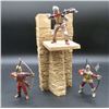 Image 1 : Schleich Medieval Knights Castle Wall Draw Bridge Piece With 3 Archer Figures