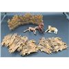 Image 1 : Lot Of Schleich Horses plus 10 Pieces Of PVC Schleich Fencing For Animals