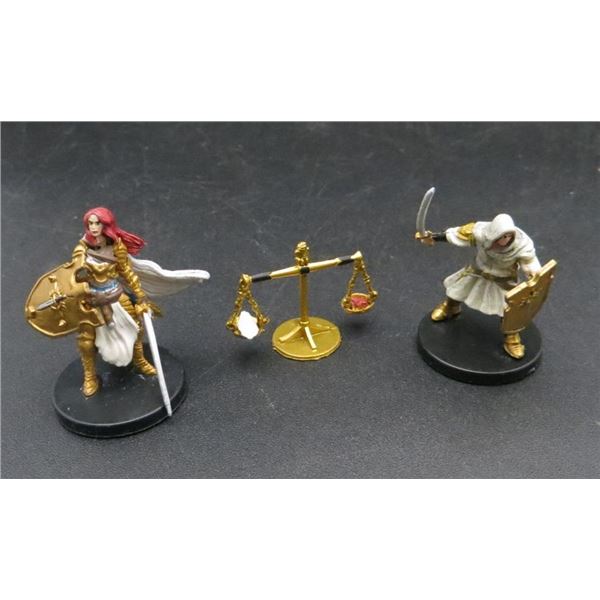 3 D&D Pre-Painted Mini Figures Scale, Lastwall Soldier & Lastwall Knight