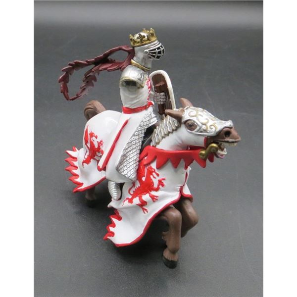 Papo Medieval Knight & Horse Figure With Battle Wound! (Missing 1 arm)