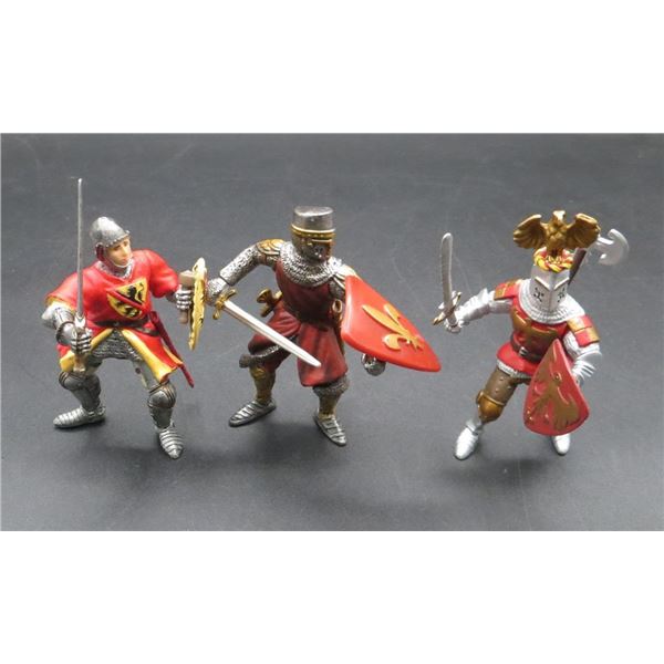 3 Schleich Medieval Sword Fighting Figures