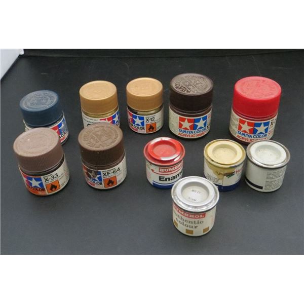 11 Model Paints From Tamiya & Humbrol Various Colours