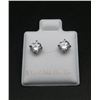Image 1 : Sterling Silver & Crystal Stud Earrings