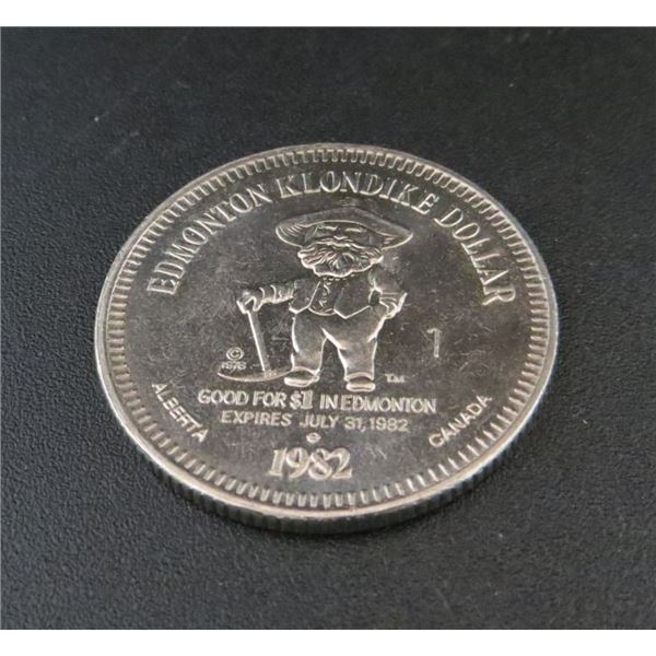 1982 Edmonton Klondike Dollar Coin