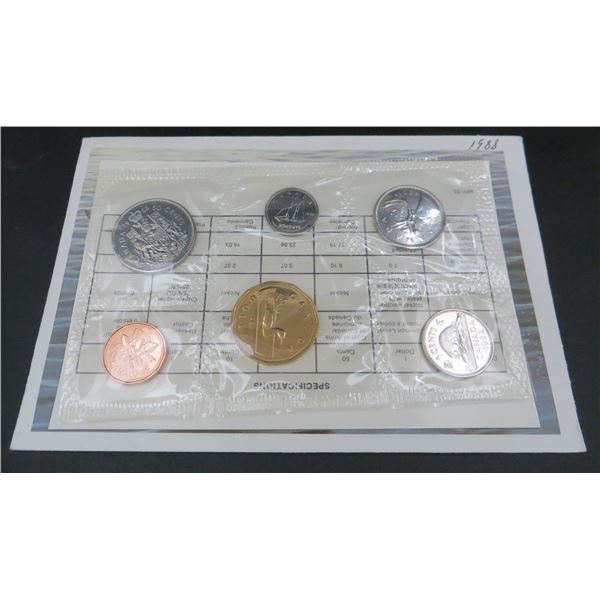 Royal Canadian Mint 1988 Uncirculated 6 Coin Collector Set