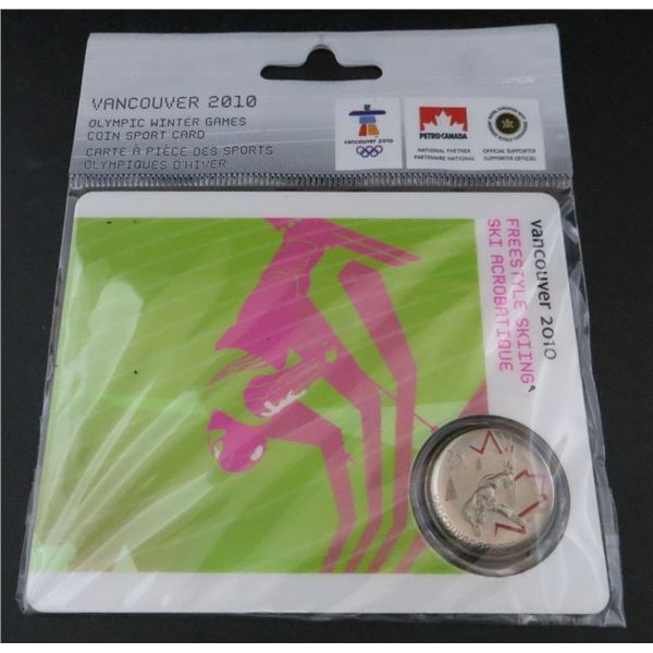 RCM 2008 Vancouver 2010 Freestyle Skiing 25 Cent Coin