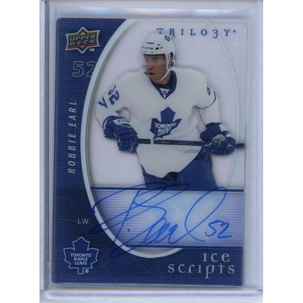 2008-09 Upper Deck Trilogy Ice Scripts #ISRE Robbie Earl