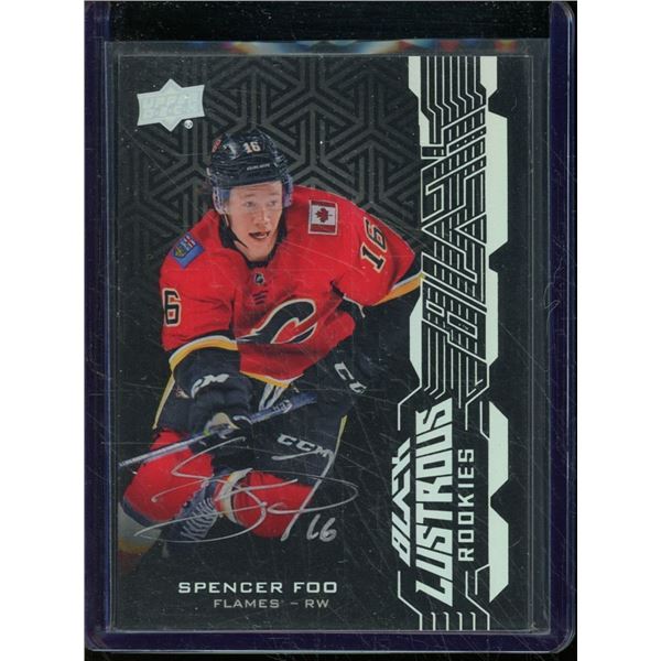 2018-19 UD Black Lustrous Rookies Autographs #LRSF Spencer Foo BV $25