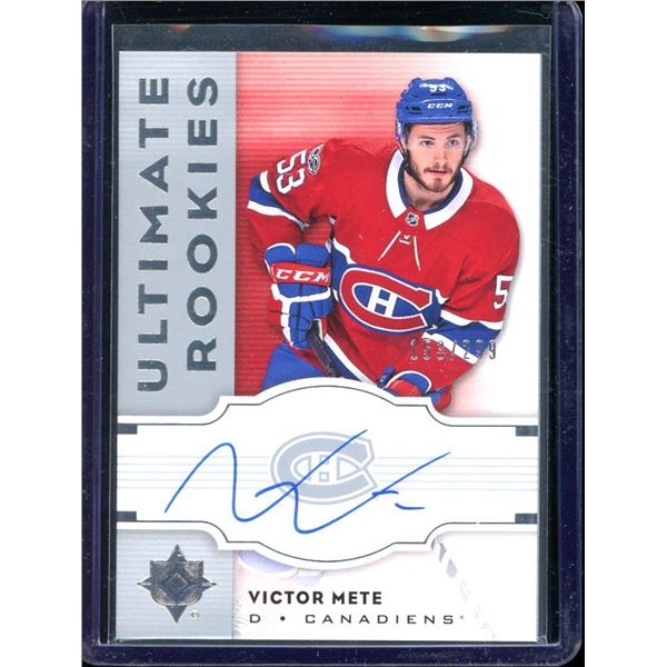 2017-18 Ultimate Collection '07-08 Retro Rookie Autographs #RRAVM Victor Mete 153/299 BV $22