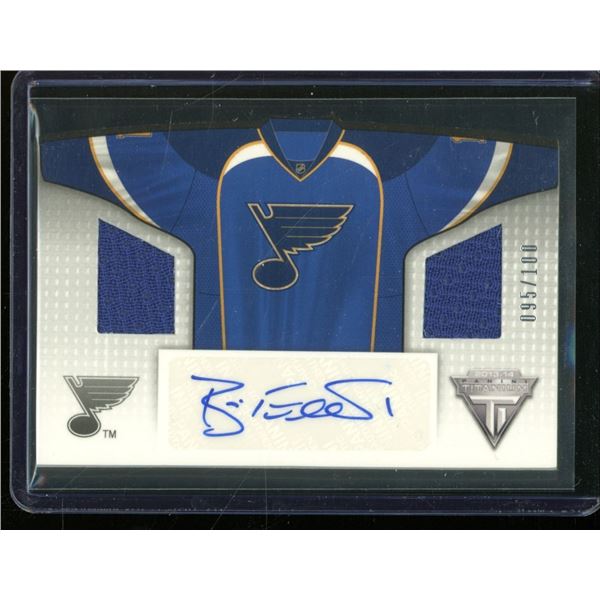 2013-14 Panini Titanium Home Sweaters Memorabilia Autographs Brian Elliott 95/100 BV $30