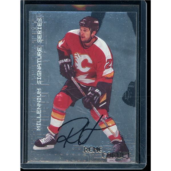 1999-00 BAP Millennium Autographs #42 Rene Corbet