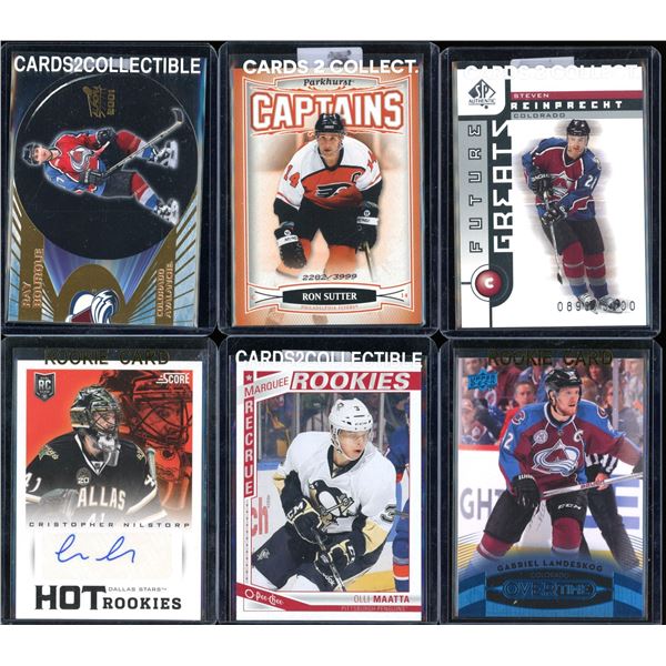 Lot Of 6 Various Hockey Cards Inserts & Rookies