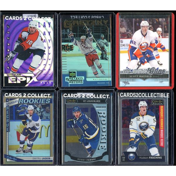 Lot Of 6 Hockey Rookies & Insert Cards