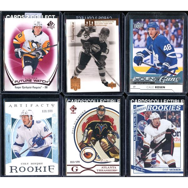 Lot Of 6 Hockey Rookies & Insert Cards