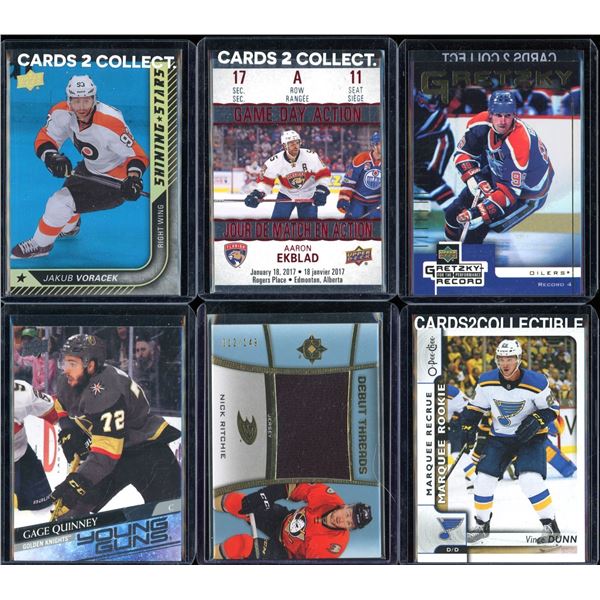 Lot Of 6 Hockey Rookies & Insert Cards