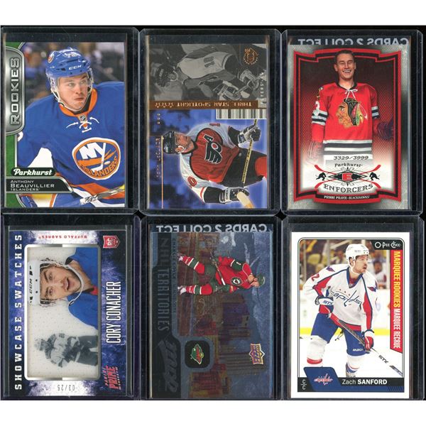 Lot Of 6 Hockey Rookies & Insert Cards